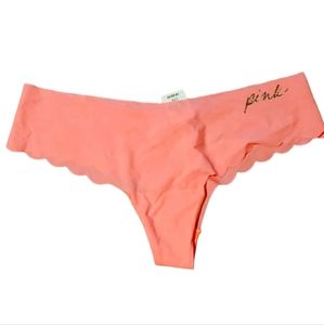 NEW Victoria's Secret Pink Sexy Underwear Thong Panty Orange Size L